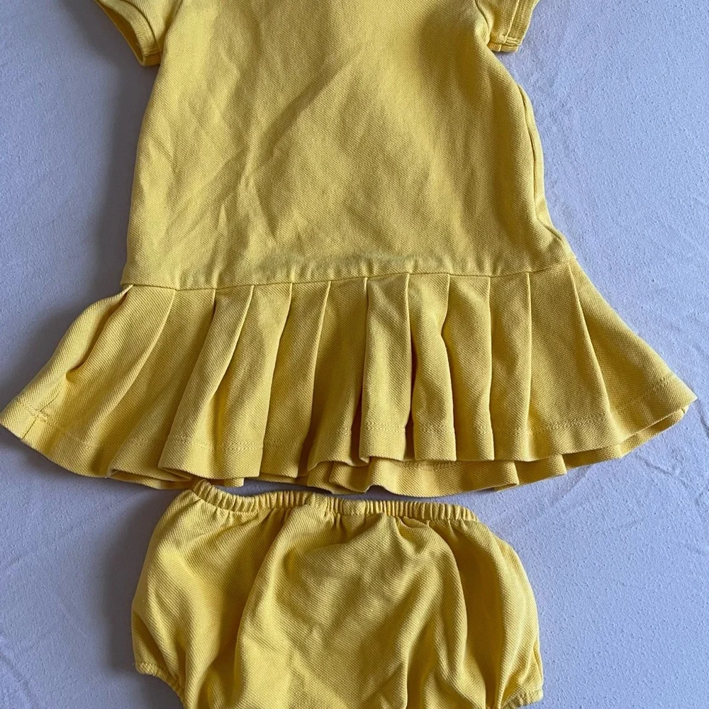 Ralph Lauren Charming Yellow Diaper Cover Set